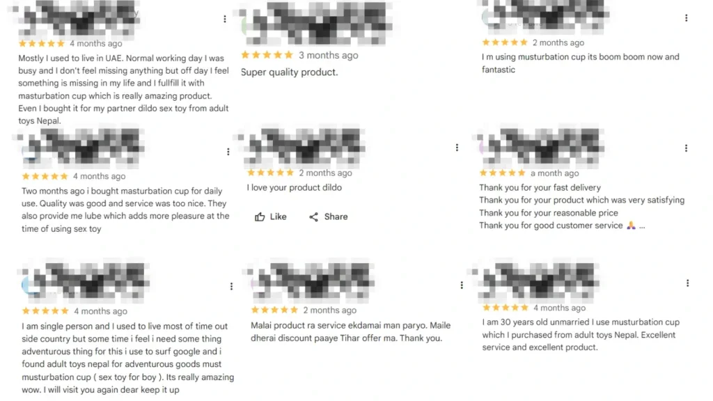 Adult Toys Nepal Customer Reviews 