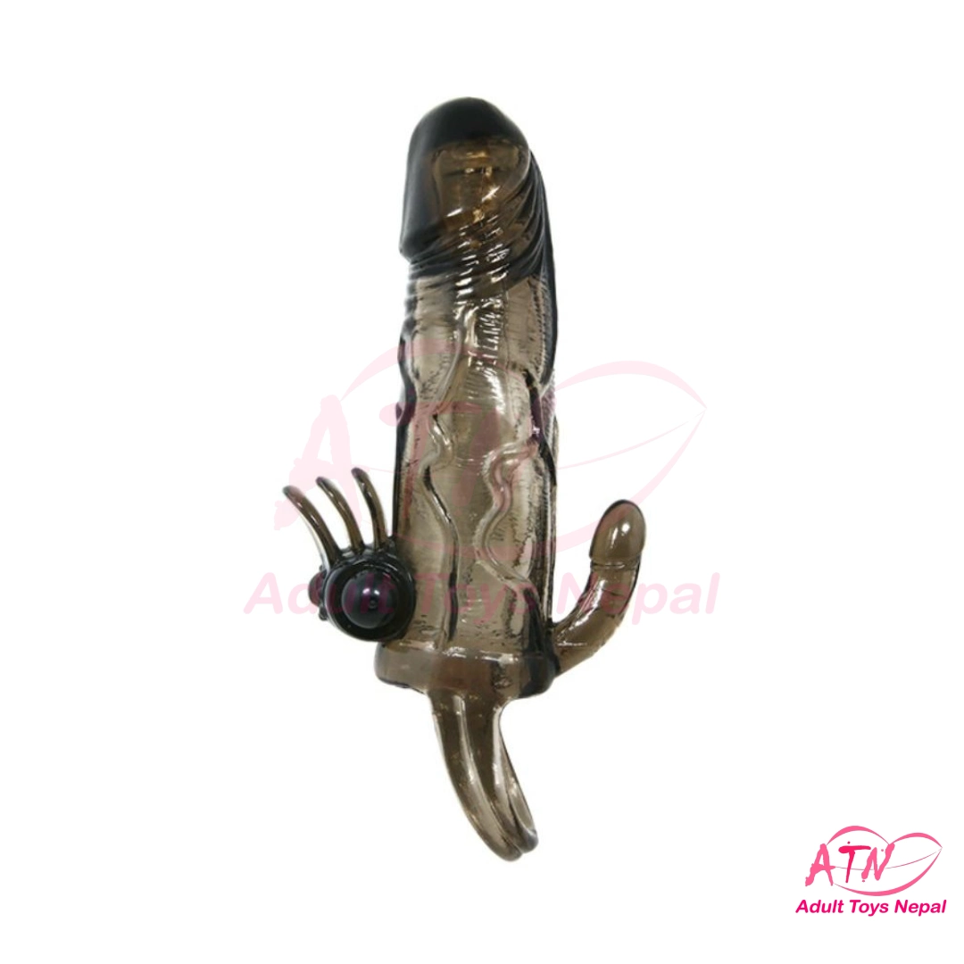 Black Silicone Penis Extender Sleeve | Reusable Condom