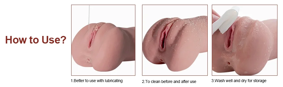 How to use Realistic Pocket Pussy 2 in 1 Male Masturbator