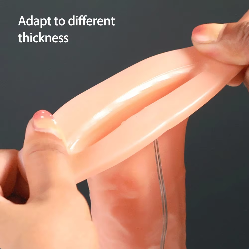 Hollow Strap On Realistic Penis Extender Condom for Male photo 3