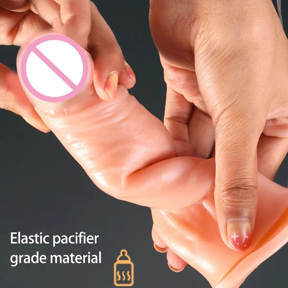 Hollow Strap On Realistic Penis Extender Condom for Male photo 4