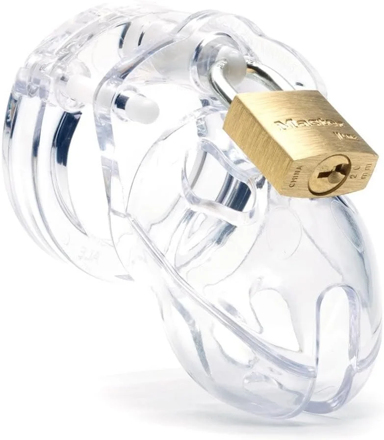 Silicone Mini Transparent Male Chastity Cage photo 3