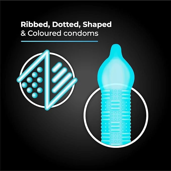 SKORE ZIGZAG Dotted and Ribbed Condoms 1 pack (10 Pieces) photo 2