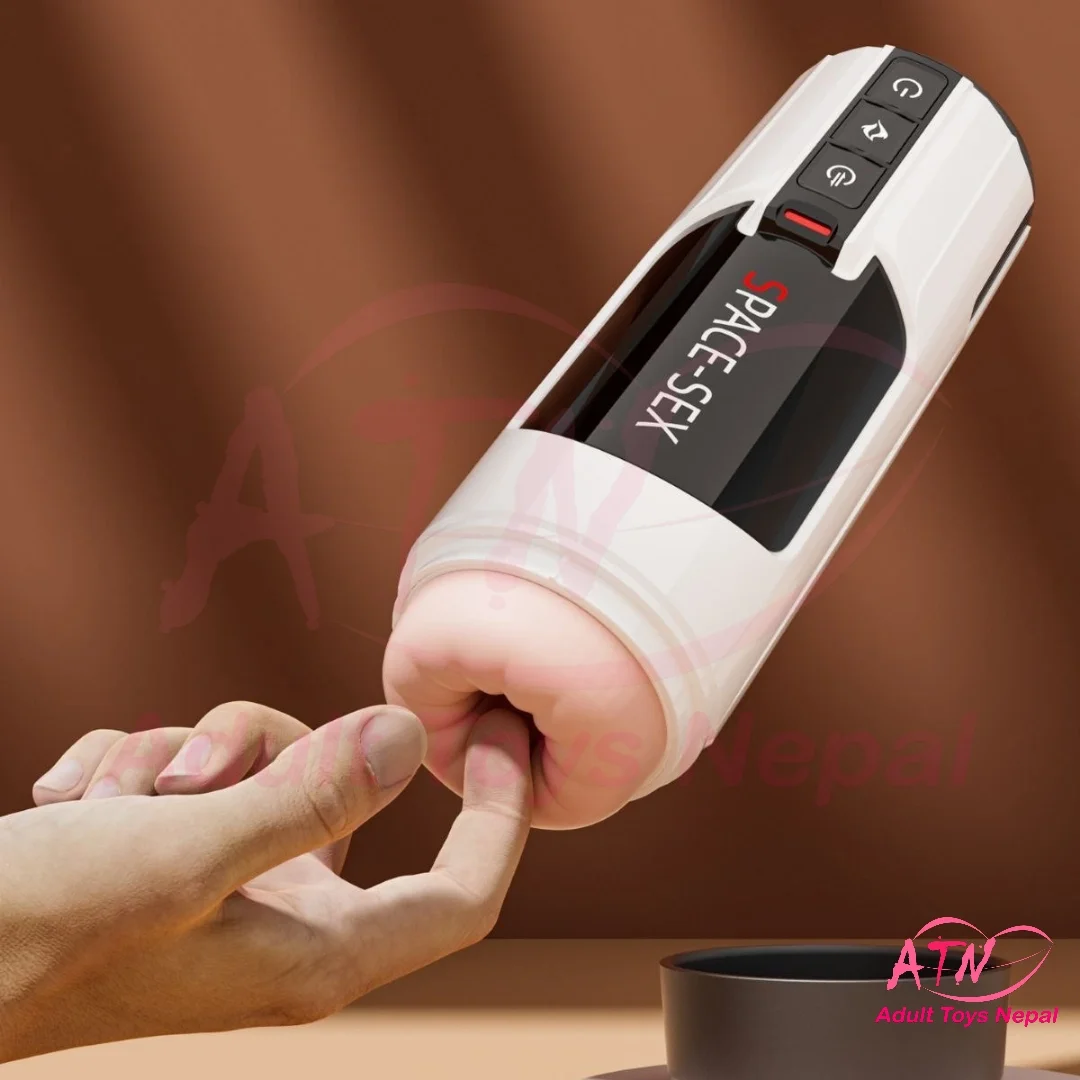 Space Sex Vibrating Up and Down Masturbation Cup for Male
