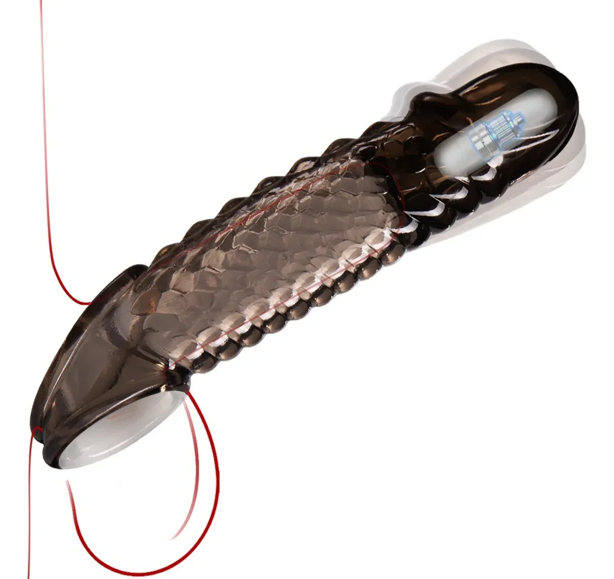 Vibrating Penis Extension Sleeve | Reusable Condom photo 2