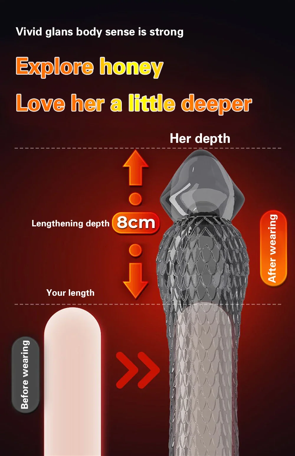 Vibrating Penis Extension Sleeve | Reusable Condom photo 5