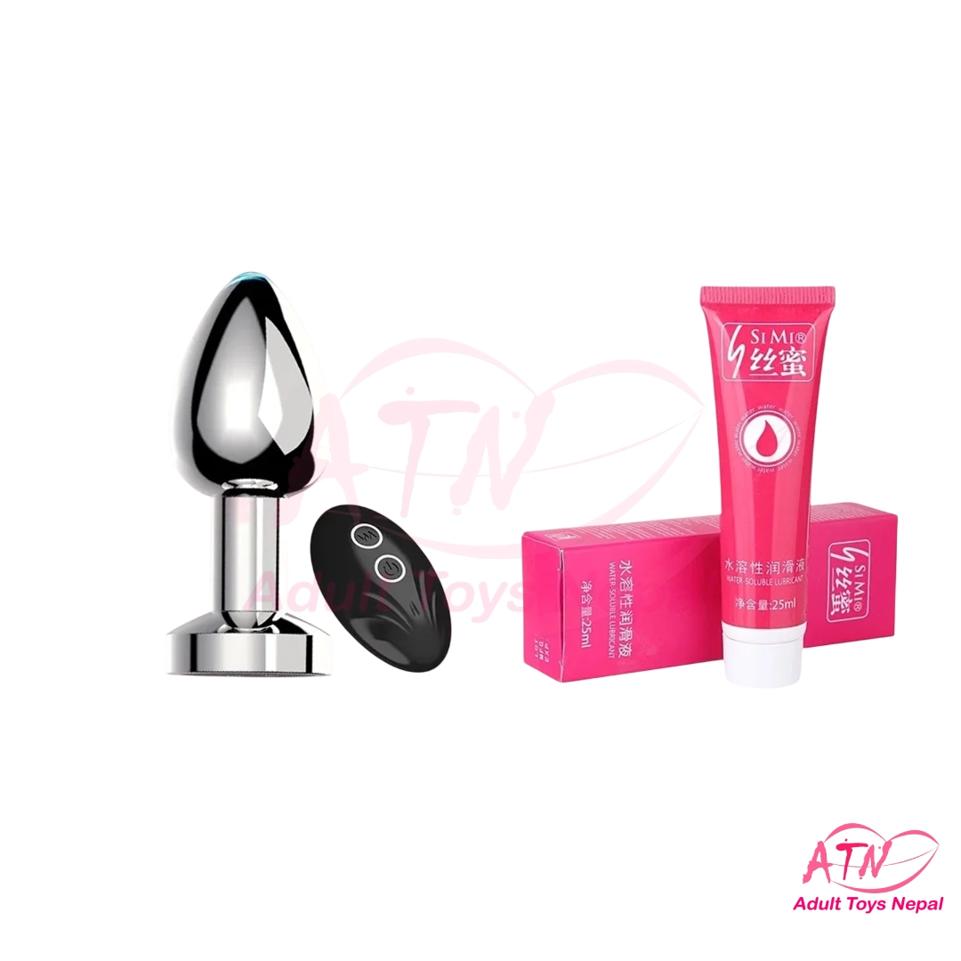 Vibrating Anal Plug and Simi Lube Combo Offer