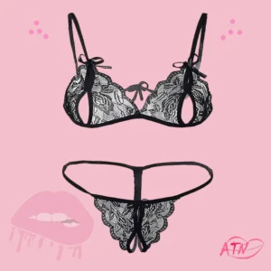 Net Bra Panty Lingerie Set for Women