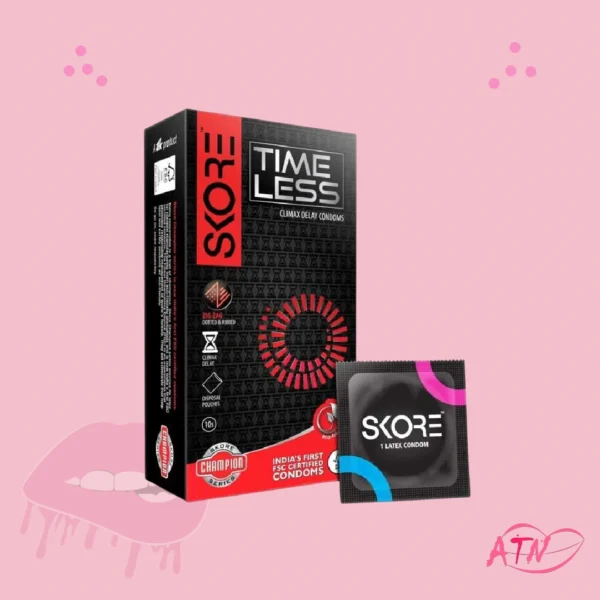 SKORE TIMELESS Climax Delay Condoms 1 Pack (10 Pieces)