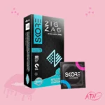 SKORE ZIGZAG Dotted and Ribbed Condoms
