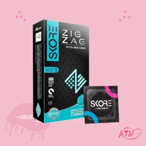 SKORE ZIGZAG Dotted and Ribbed Condoms