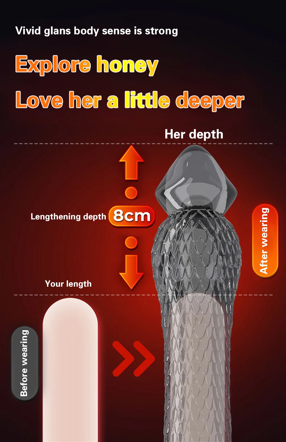 Vibrating Penis Extension Sleeve Reusable Condom Vibrating Penis Extension Sleeve Reusable Condom 5