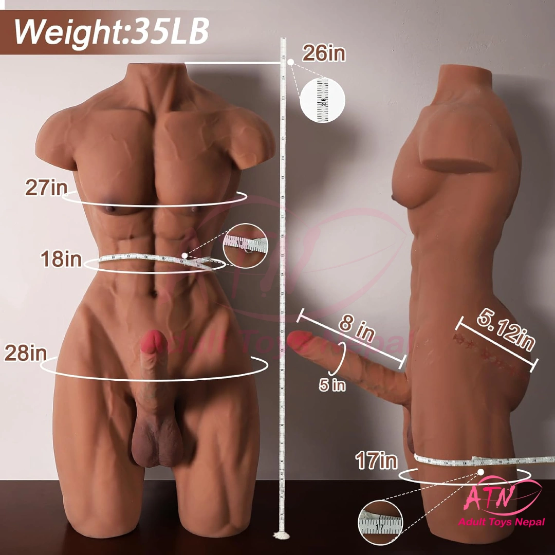 Male Sex Doll with Flexible Huge Dildo 2